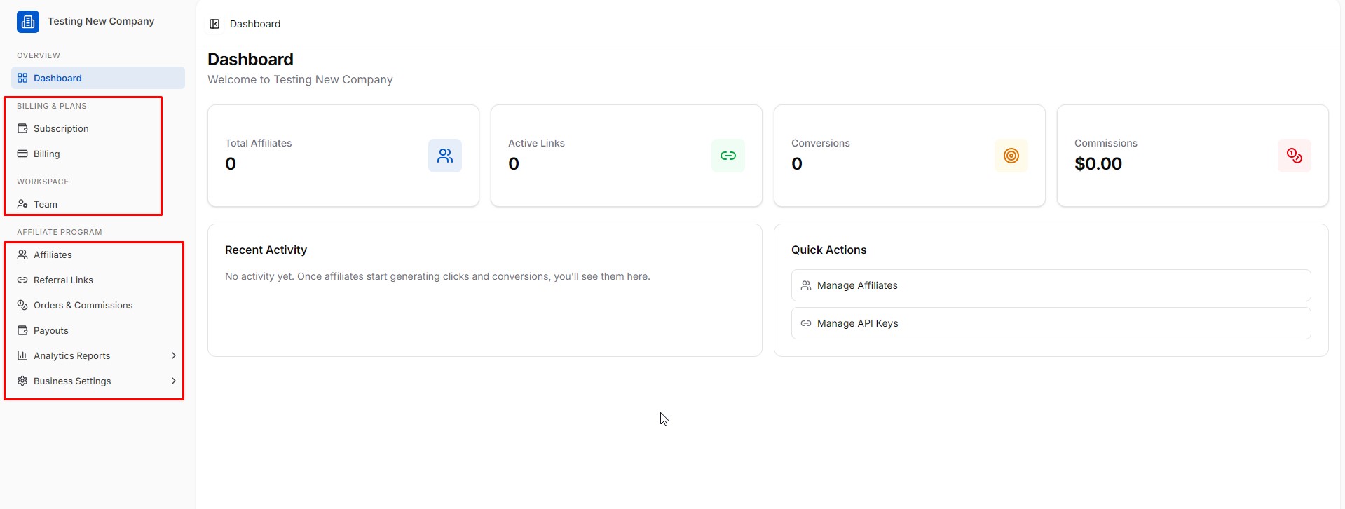 dashboard welcome